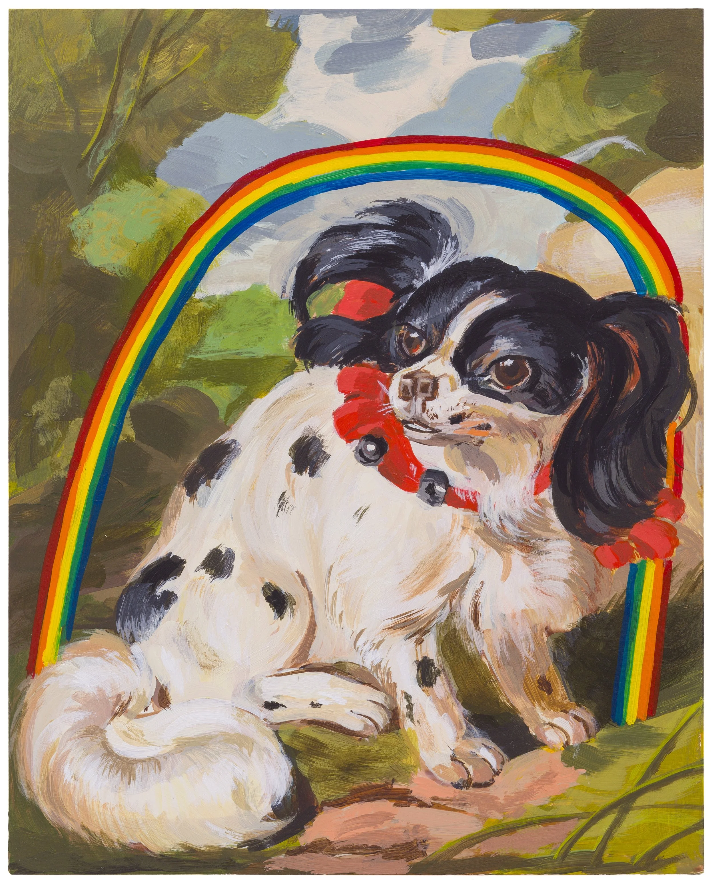 Tiny Gay Puppy, Acrylic on Panel, 8x10”, 2025