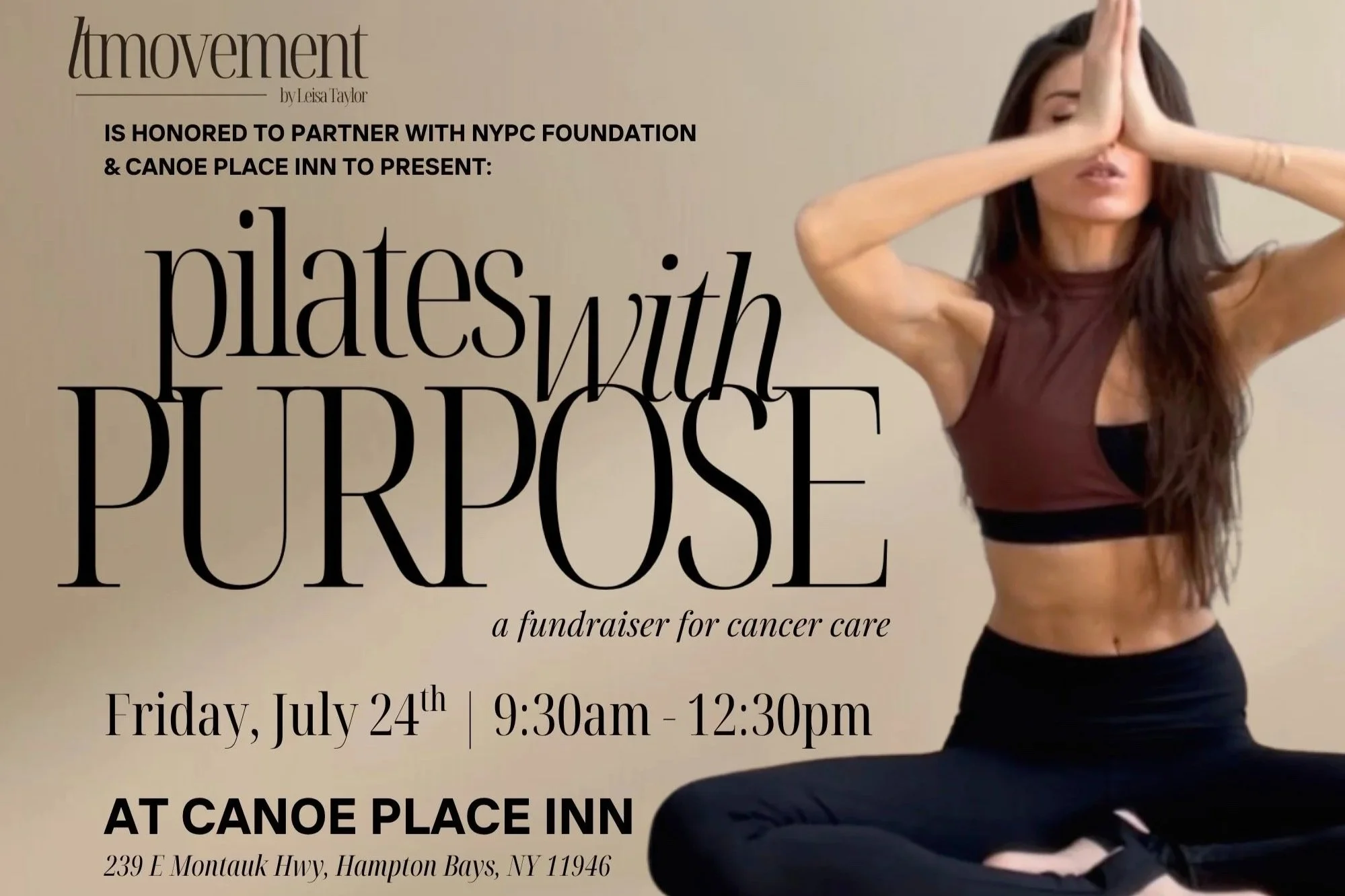 Pilates with Purpose : a fundraiser for cancer care