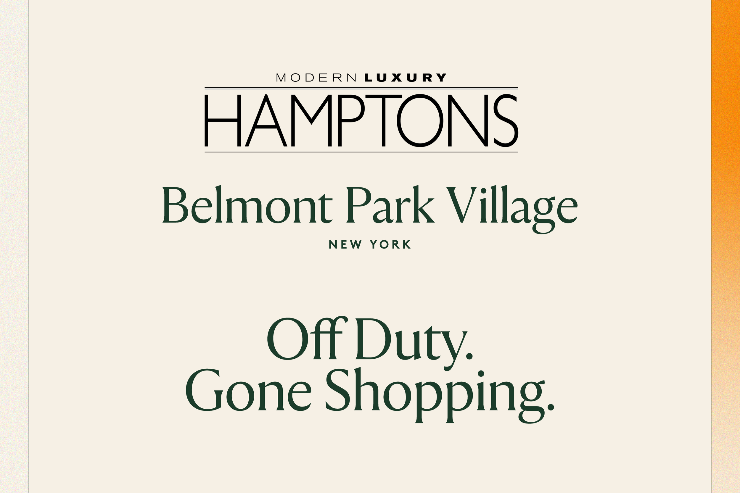Hamptons Magazine x Belmont Park Village Shopping Experience