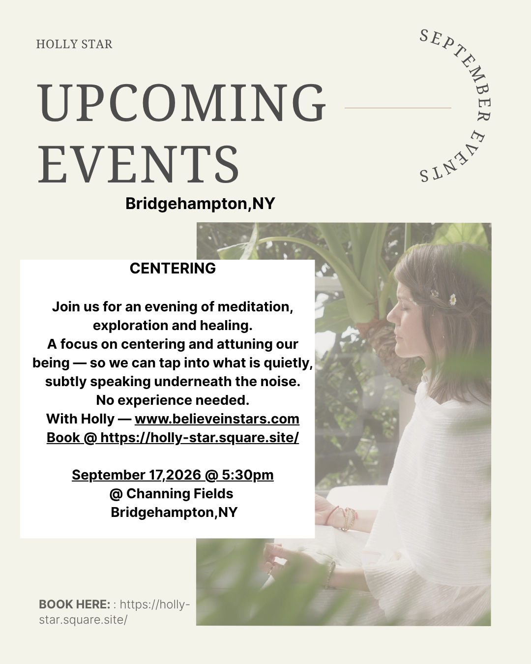 meditation + Clearing with holly star