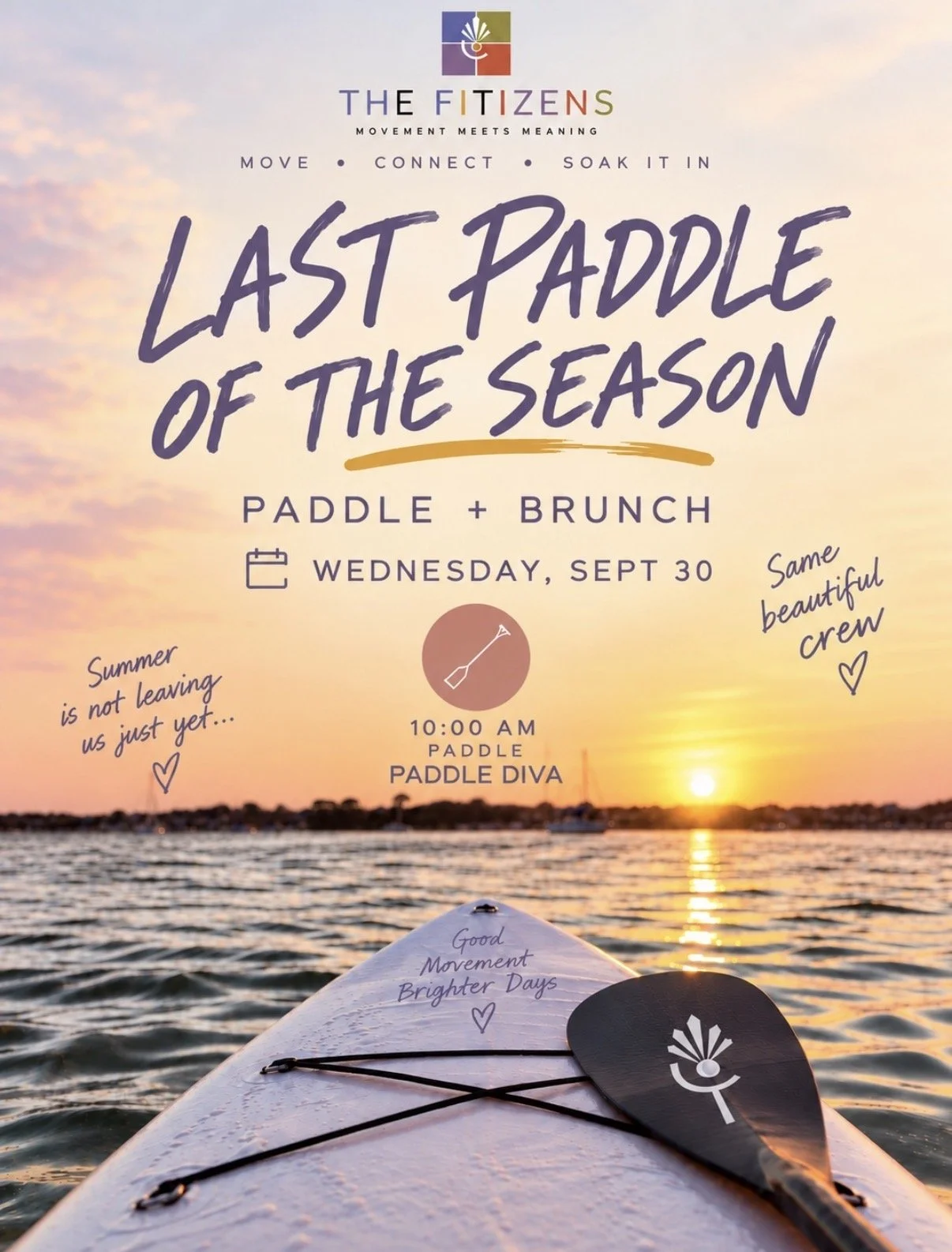 The FITIZENS X Paddle Diva — The last paddle of the season