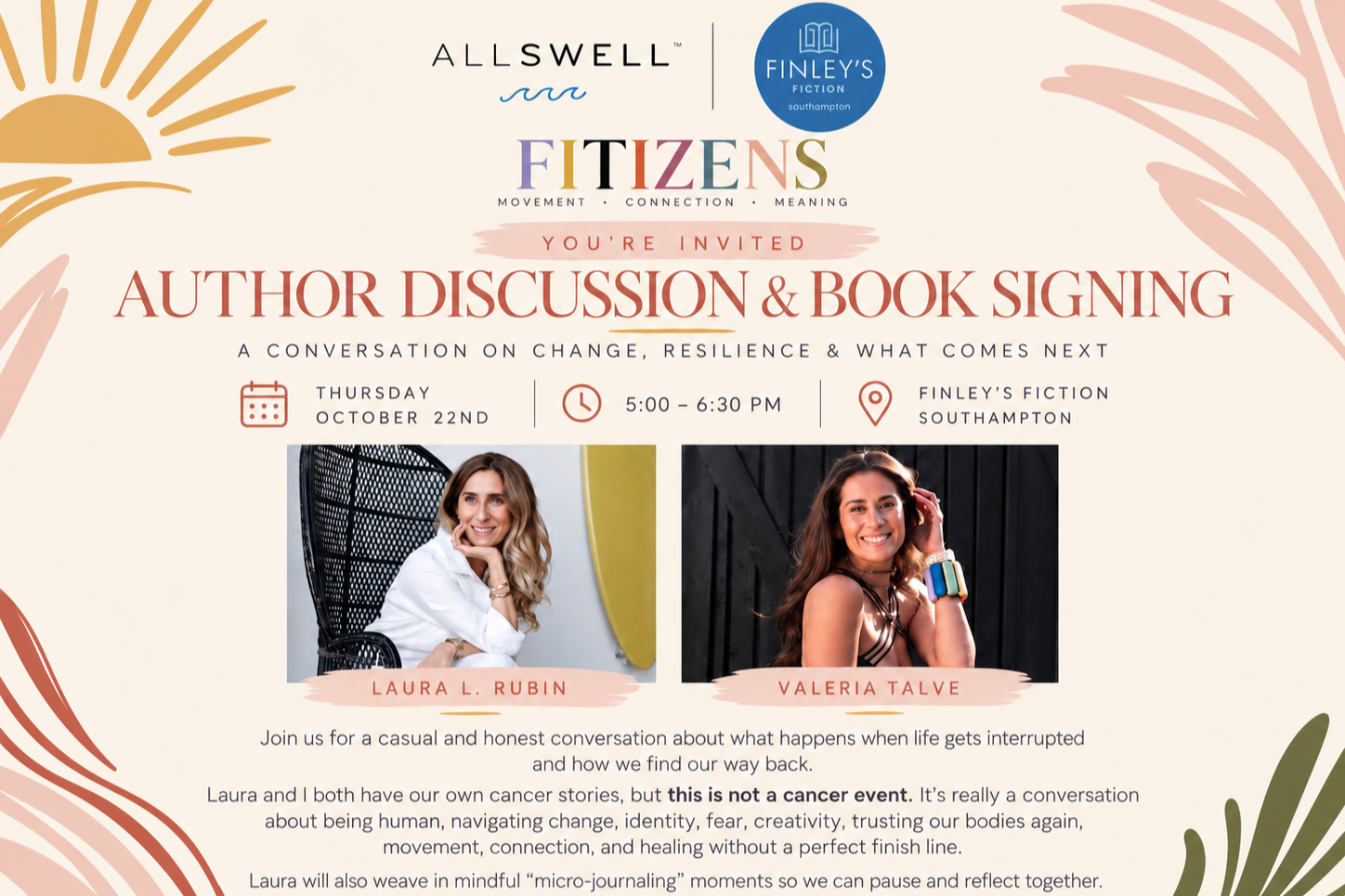 AUTHOR DISCUSSION + BOOK SIGNING
