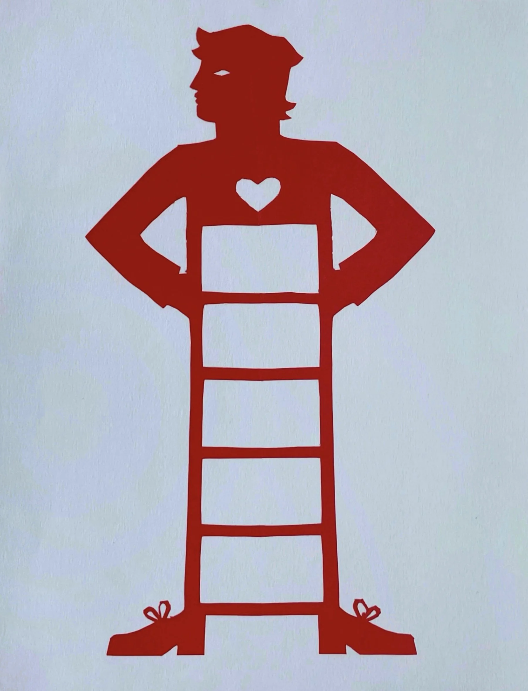 Stairs To Heart, paper cut, 28 x 22 cm, 2025