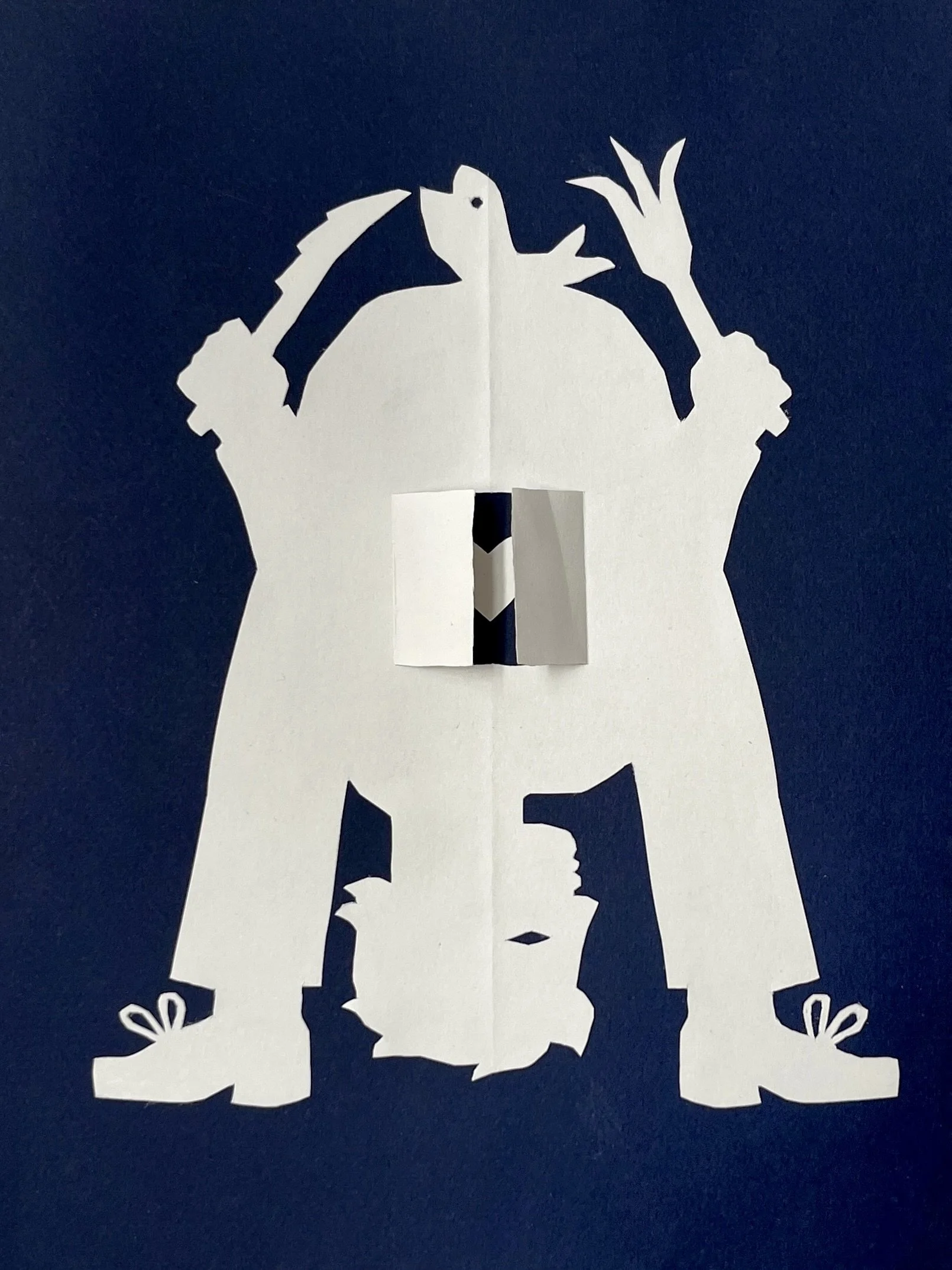 Catch Me If You Can, paper cut, 28 x 22 cm, 2025