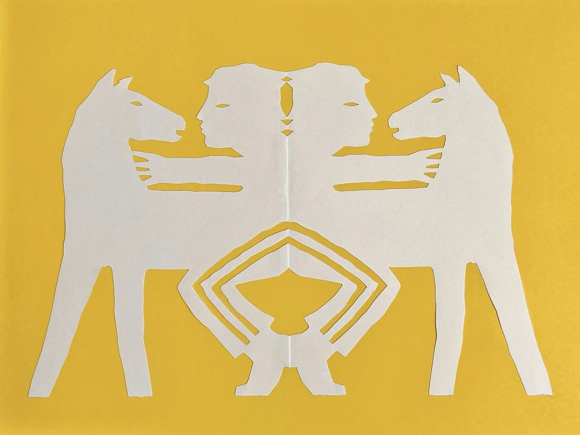 Little Knight, paper cut, 18 x 24 cm, 2025