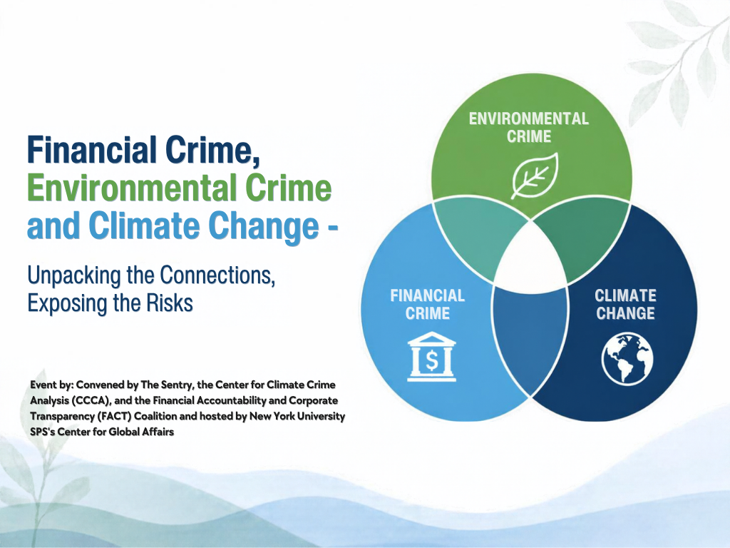 Steve Solow Joins Climate Week NYC Panel on Financial Crime, Environmental Crime &amp; Climate Change