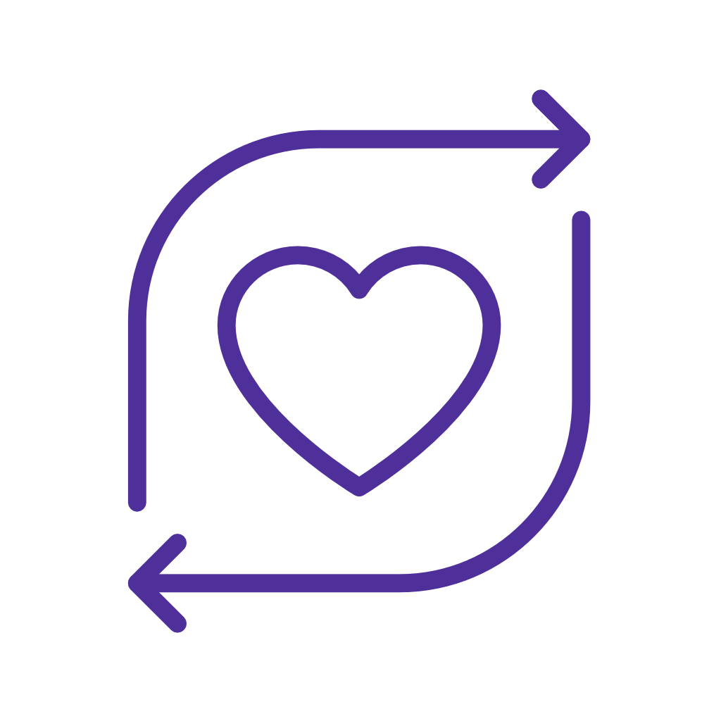 Icône représentant la confiance et l'authenticité dans la relation de coaching