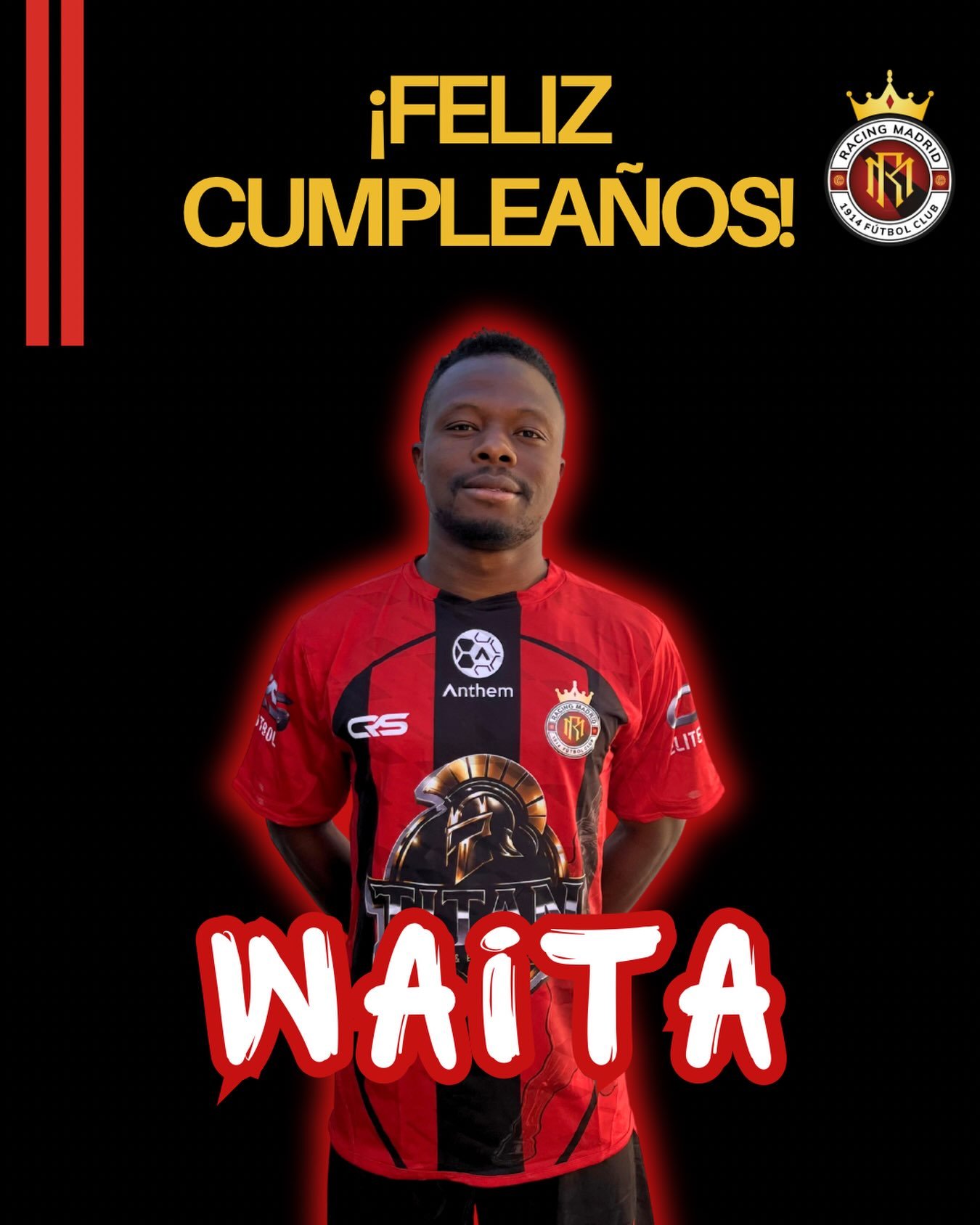 🇪🇸 🎂 &iexcl;Feliz cumplea&ntilde;os, @ewaitamonemou ! 

Uno de nuestros capitanes esta temporada, un aut&eacute;ntico guerrero dentro del campo y un l&iacute;der para el equipo. Pero, por encima de todo, una persona incre&iacute;ble y siempre disp