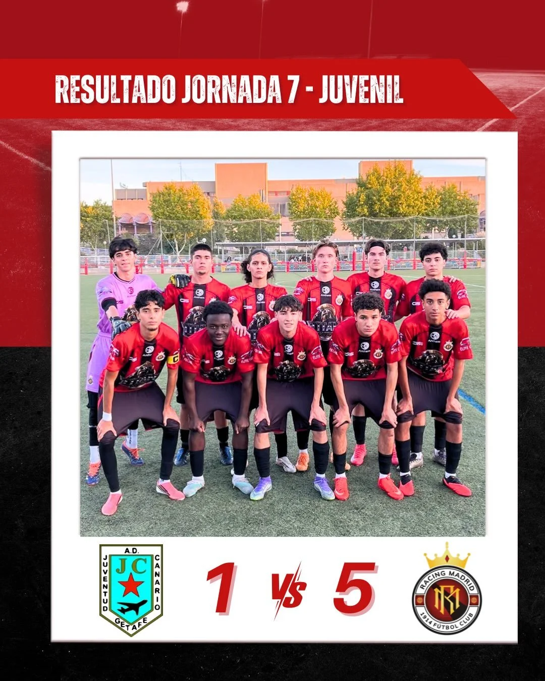 🇪🇸 Resultados de la cantera

🔴 Gran victoria del Juvenil por 1-5, firmando una actuaci&oacute;n muy completa fuera de casa.

⚫ El Senior B empat&oacute; 2-2 ante el Fuenlabrada en un partido muy disputado, poni&eacute;ndose por delante en el marca