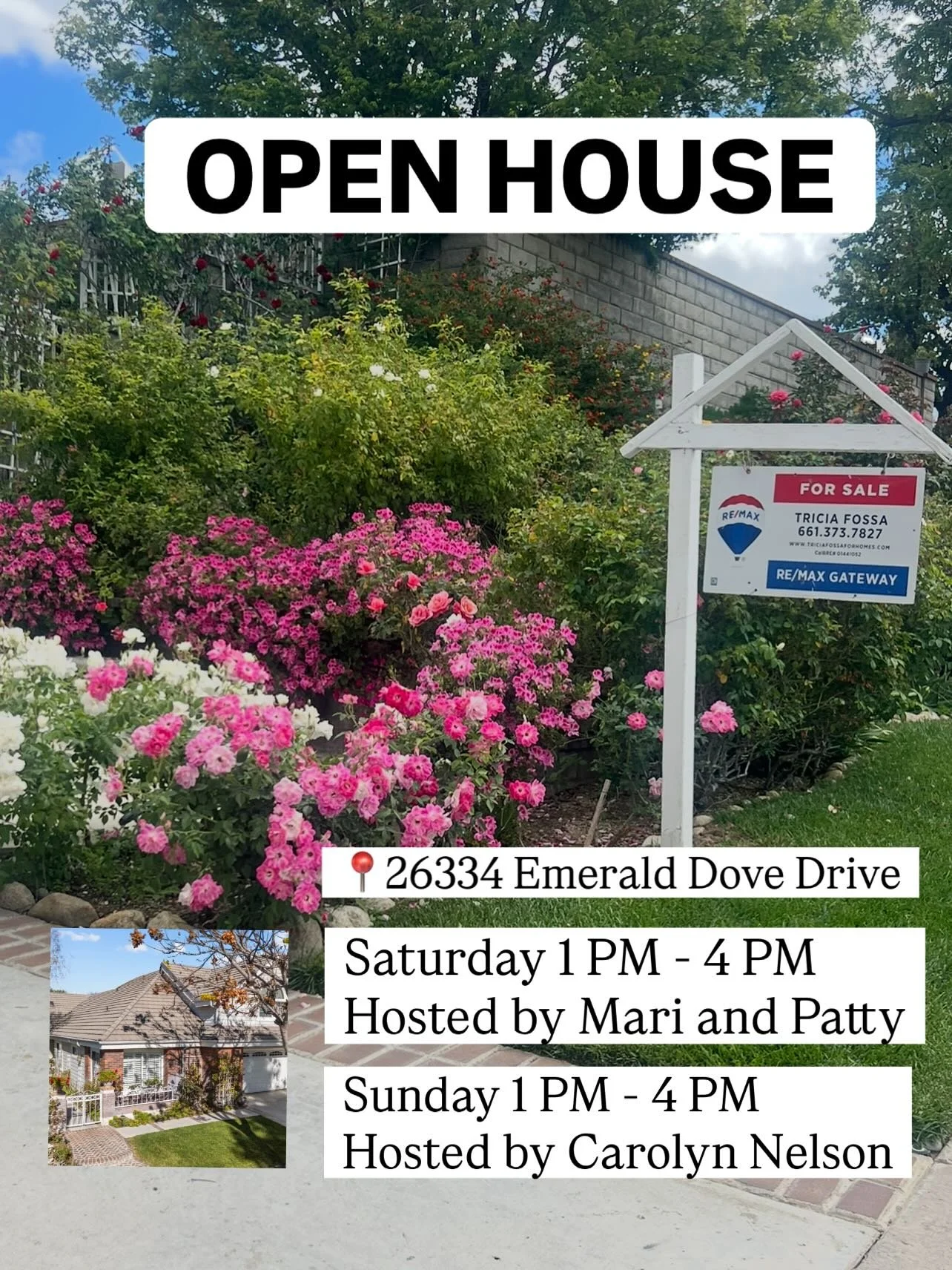Open Houses this weekend! Come see this price REDUCED Valencia Summit single story with a huge bonus room on the second floor. Come see all the charming details of this home! 

⏰ Saturday 1PM - 4PM with Mari and Patty
⏰ Sunday 1PM - 4PM with @carolyn