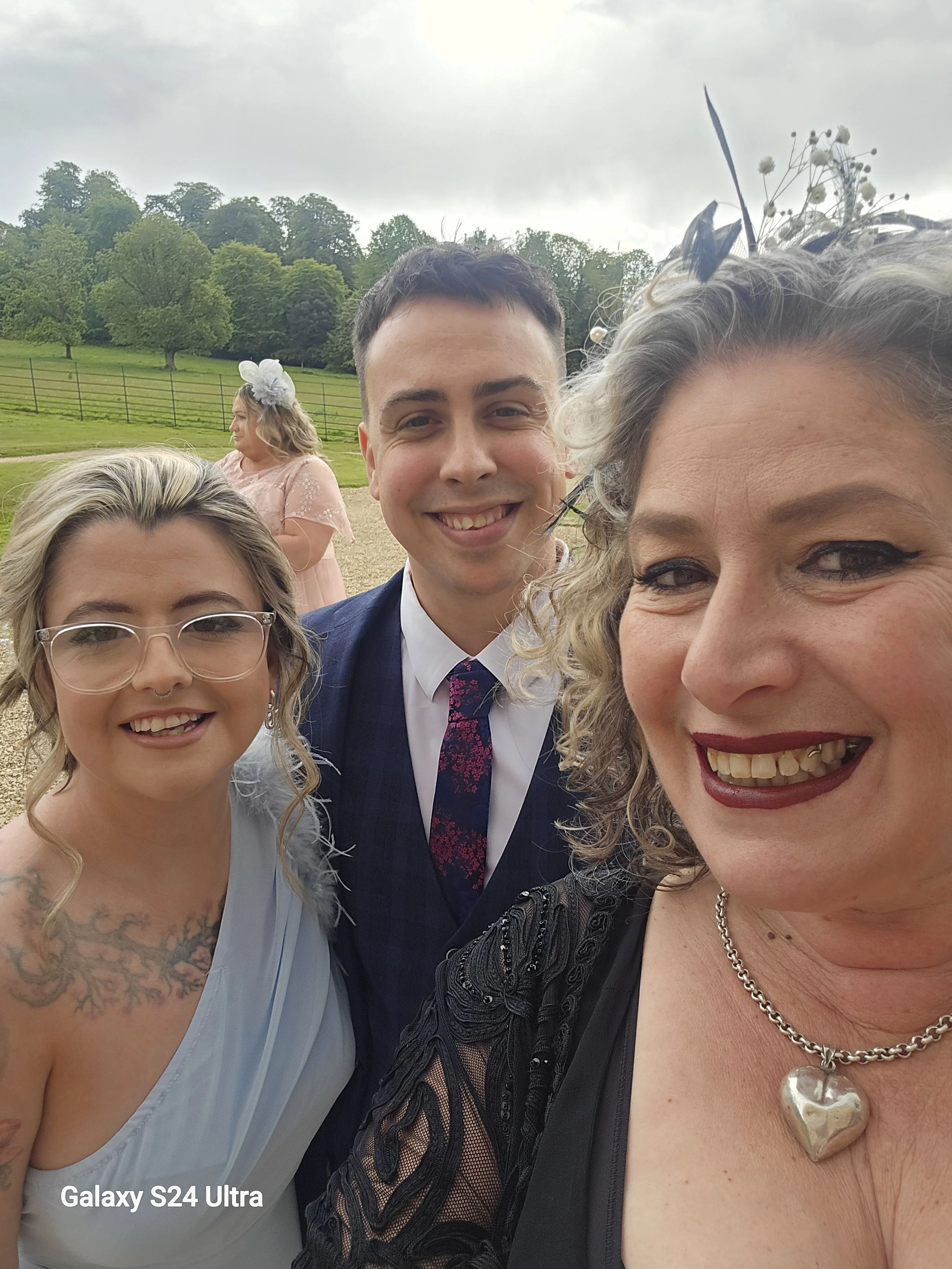 NaomiJane and her Bride & Groom to be at her sister's wedding - NaomiJane is performing both of their ceremonies this summer.