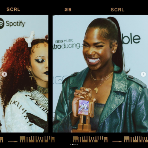 Carousel post sharing red carpet photos from the night