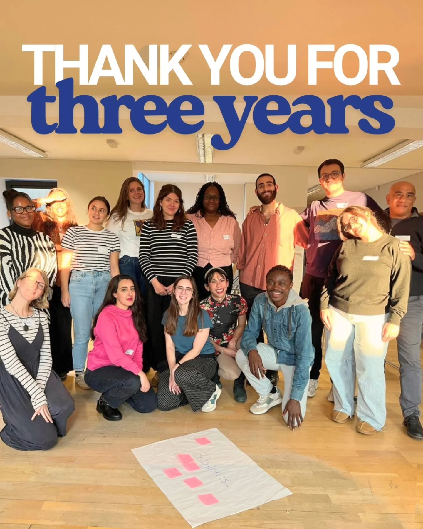 🎉Babylon is officially three years old!🎂

🎆Three years ago, Babylon started with some free workshops that we led for other organisations. Since then, we have led hundreds of workshops for participants around the UK, and especially for our particip