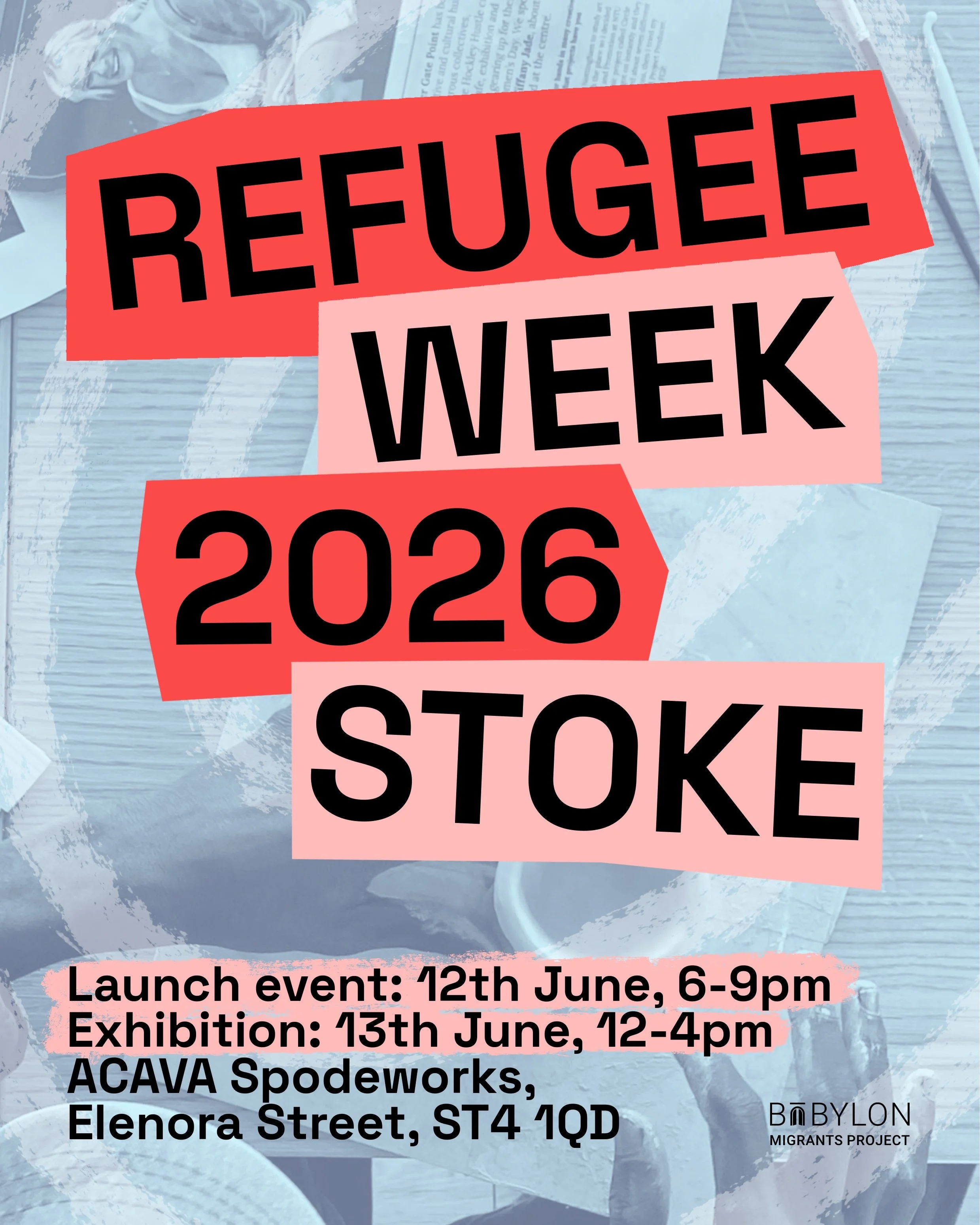Refugee Week 2026: Our exhibition in Stoke-on-Trent 