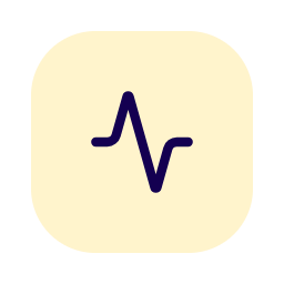 Line graph resembling a heartbeat or health monitor reading