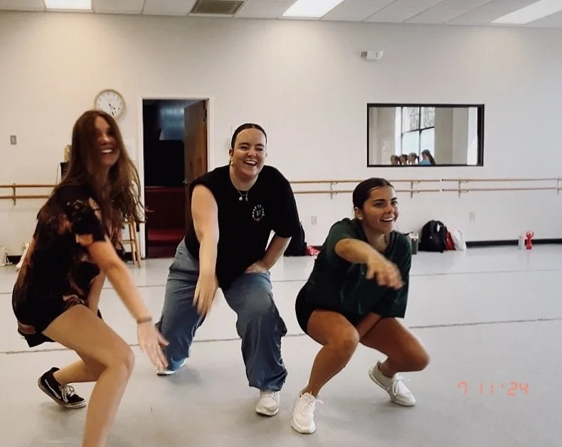 We pray you feel the joy of the Lord today
Details on our next workshop coming soon… :) 
Dance friends are just the best💥
@macy_baresich, @lilaknull.dance, & @natalie.deronne in class with @alilly65 
__ 
🔗 get connected with Ao1 through