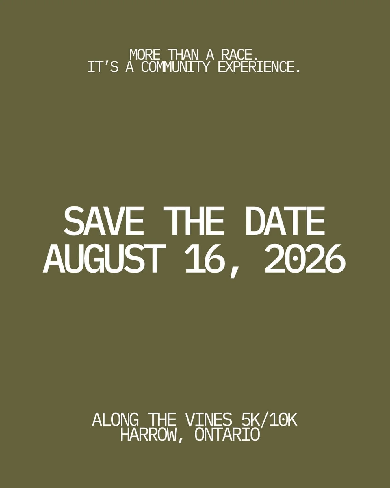 SAVE THE DATE | August 16, 2026

Along the Vines 5K / 10K is more than a race.
It&rsquo;s about bringing our community out to wine country to experience the beauty right in our own backyard.

We&rsquo;re creating a day that brings people together &md