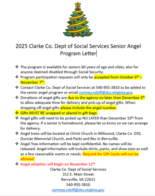 Senior Angel Program — Christ Church Millwood