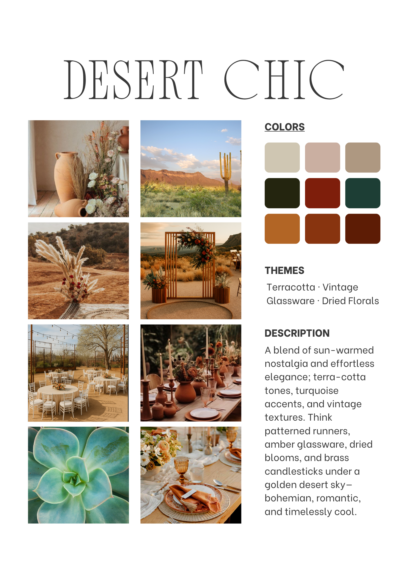 Santa Fe wedding in the middle of the desert in New Mexico, rich tones of burgundy, burnt orange and greens for wedding ceremony anchor and floral designs