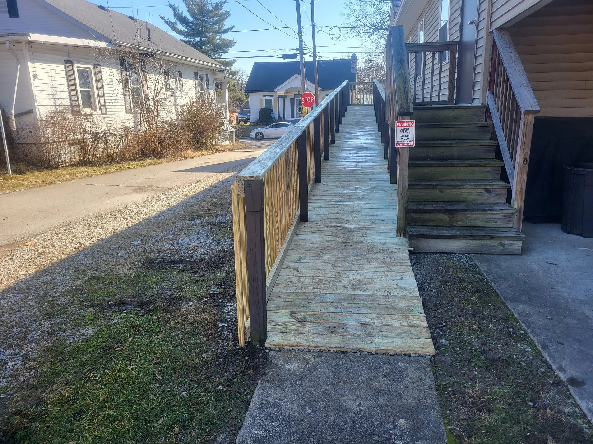 wood ramp built in Georgetown Indiana.