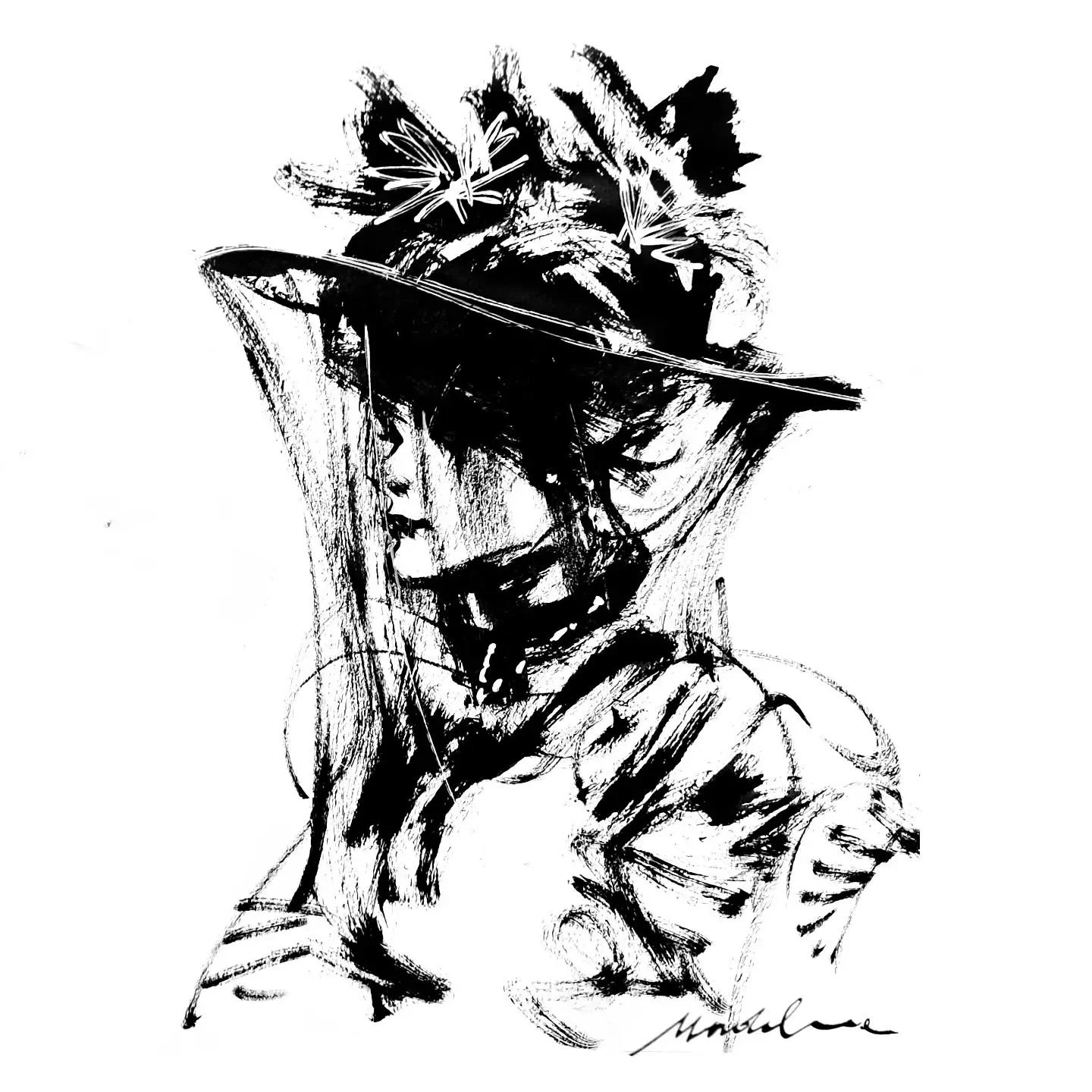 The woman in black
-
Character design research by @pattooer
#murderat #murderatgame #whodunit #indiegame #pointandclick #pointandclickgame #murdermystery  #victorian #drawing #brushpen #illustration #blackandwhite