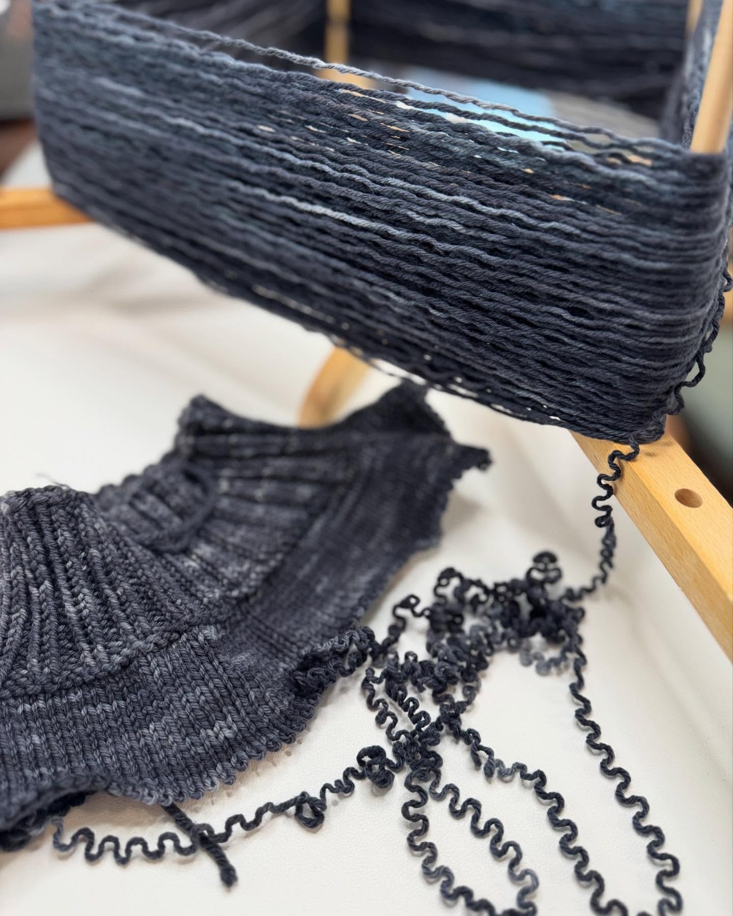 Frogged a project that I was working on a year or so ago. This is Worsted Weight Superwash Merino Lambswool from @blacksheepdyeworks Looking to create a jacket design that will be durable and hold its shape, maybe some cabling or other details. I hav