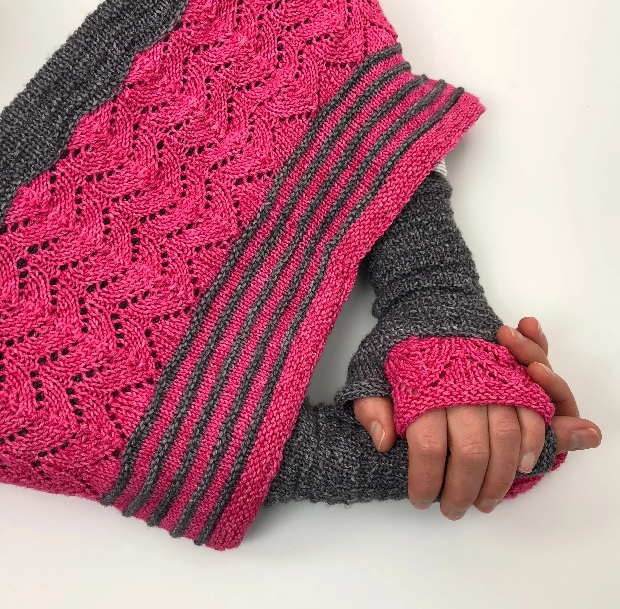 SLY Guy Cowl and Fingerless Mitts Knitting Pattern