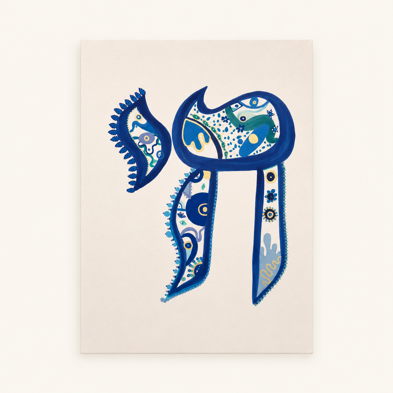 Haï Bleu — œuvre originale A3