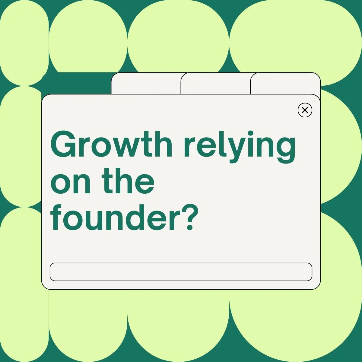 If everything still runs through you, growth will always feel personal.

You&rsquo;re the one smoothing delivery.
Watching the numbers.
Making the calls.

That&rsquo;s not because you&rsquo;re failing as a leader.
It&rsquo;s because the business has 