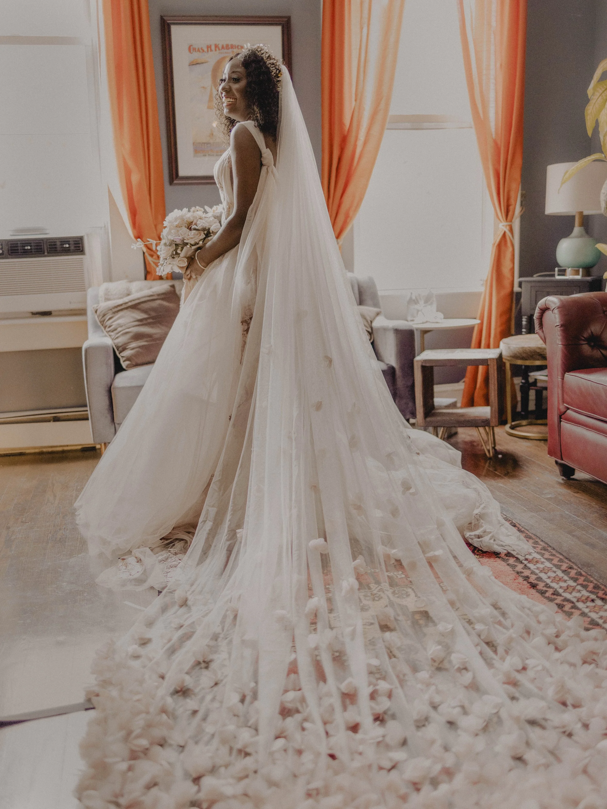 beautiful bride getting ready Brooklyn, NYC