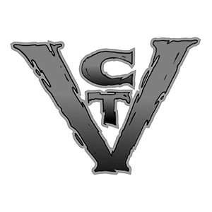 Graphic of the letters V, C and T arranged vertically with a stylized V and a small, simple C and T in the center.