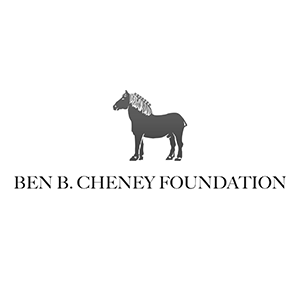 Logo of the Ben B. Cheney Foundation featuring a horse illustration above the foundation name