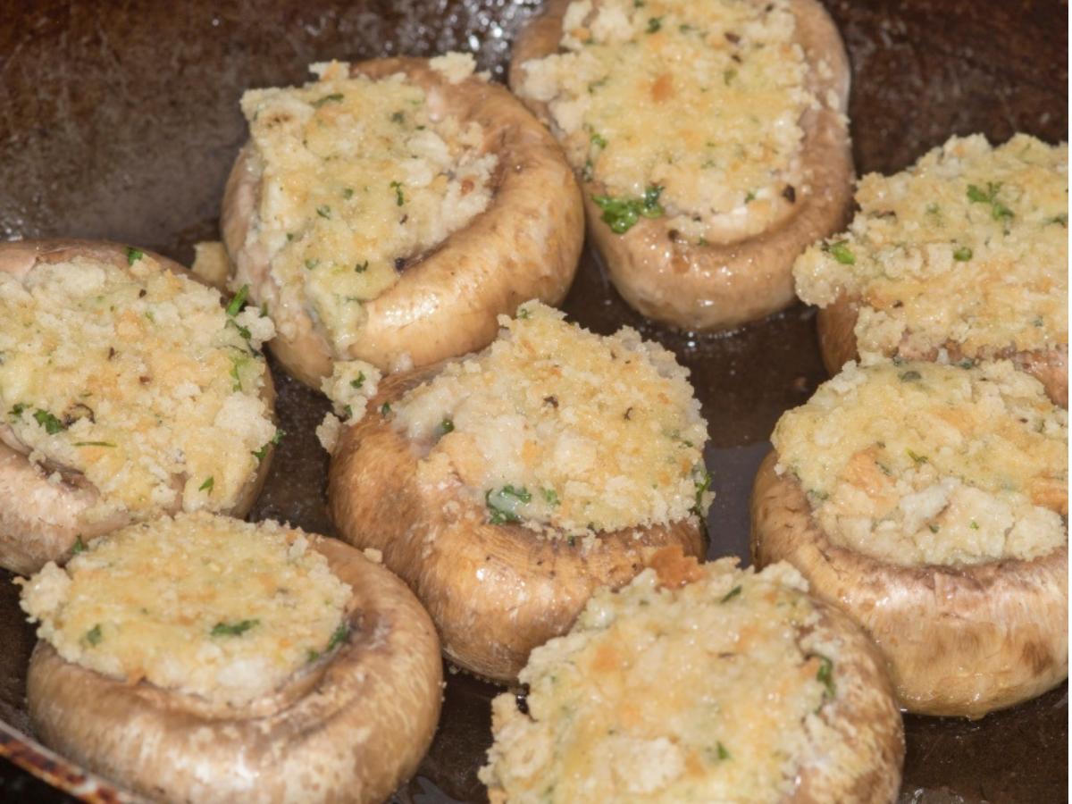 Vegetarian stuffed mushrooms