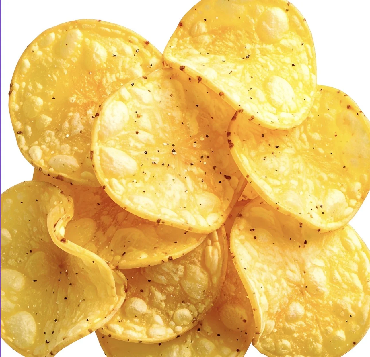 garlic, salt, pepper potato chips