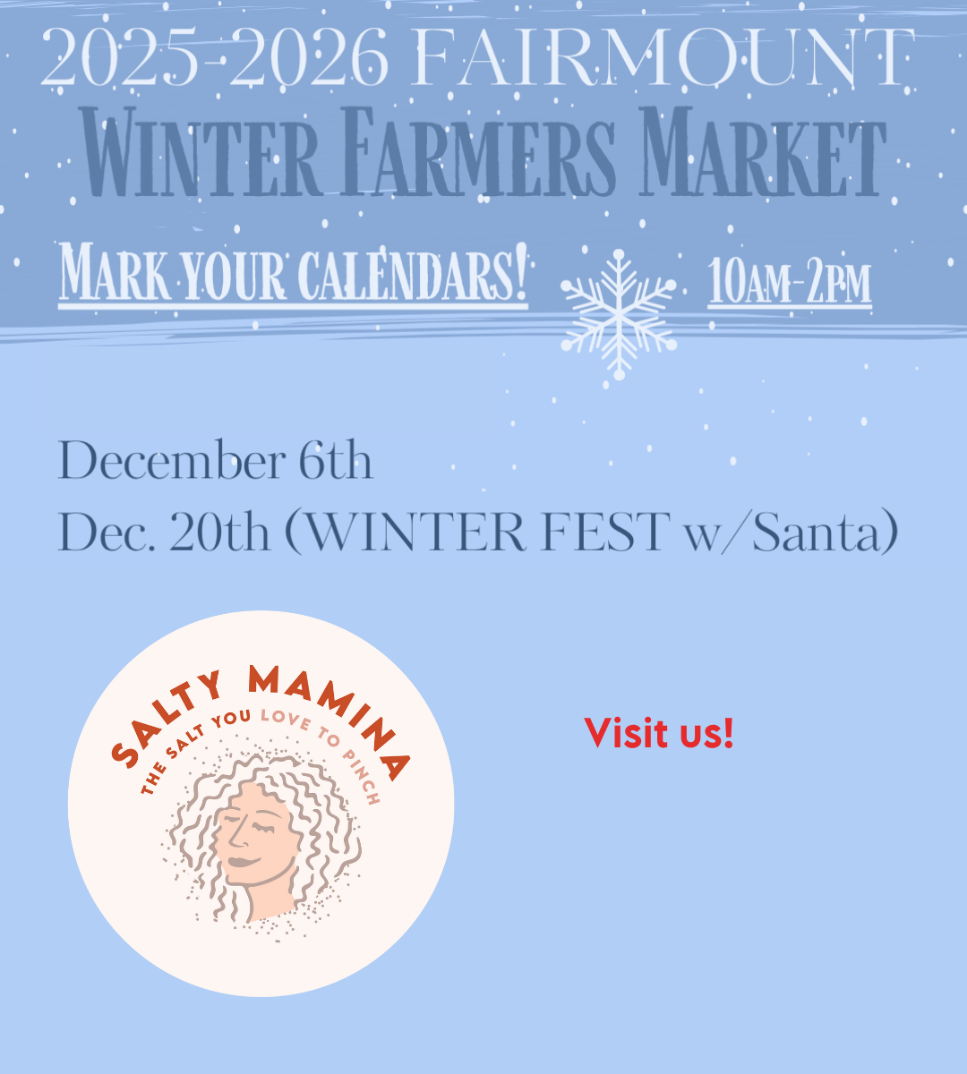 Fairmount Fruit Farm - Winter market flyer