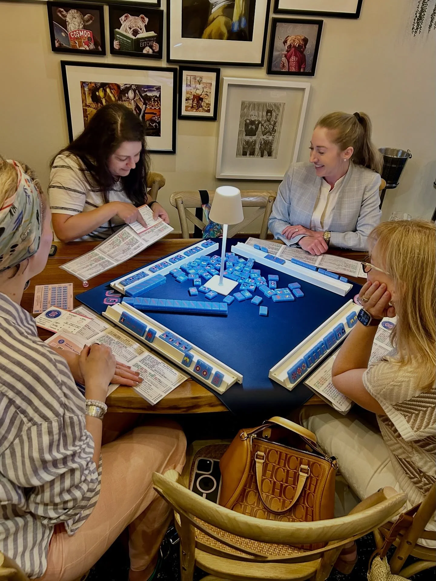 🀄️✨ Mahjong Beginner Series at Dilworth Tasting Room - South Park has been a hit! 🍷

We just finished our latest session and start another one this week that&rsquo;s SOLD OUT! 🎉

💙 Seats are still available for our Mahjong Bootcamp on 10.12. 

Si