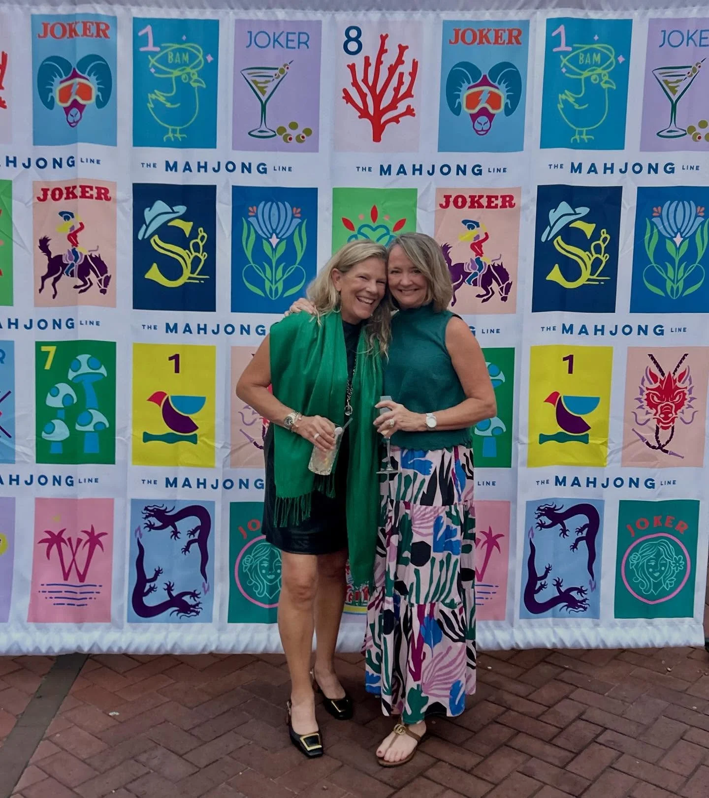We came, we saw, we celebrated! 🎉Happy anniversary to @themahjongline ! 5 years of making Mahjong beautiful! 🌸 
.
.
.
#mahjonginstructor #getyourmahjong @jill.h.graham @suziderrpurdy