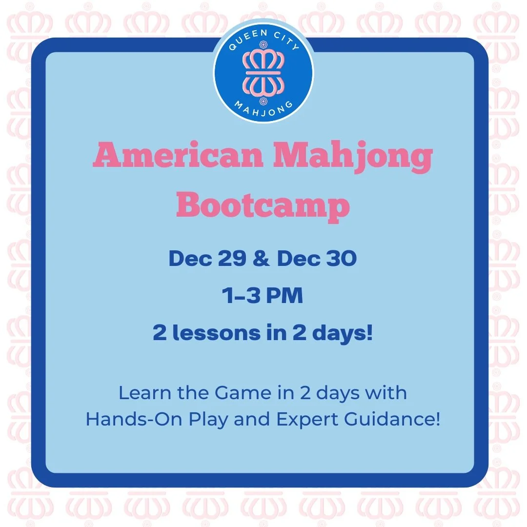 ✨Give yourself or a loved one the gift that keeps on giving with American Mahjong Boot Camp 2 Day Event! 💝 
  Join us for Charlotte&rsquo;s immersive American Mahjong Boot Camp. 

Two fun filled days, two 2-hour sessions, tons of tips, and plenty of