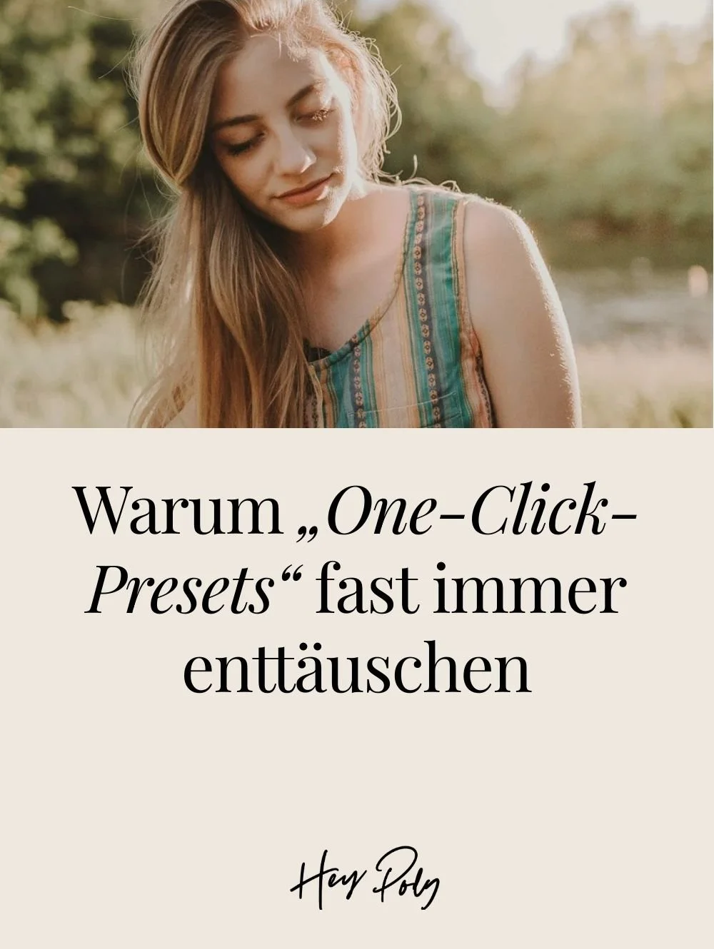 Warum „One-Click-Presets“ fast immer enttäuschen