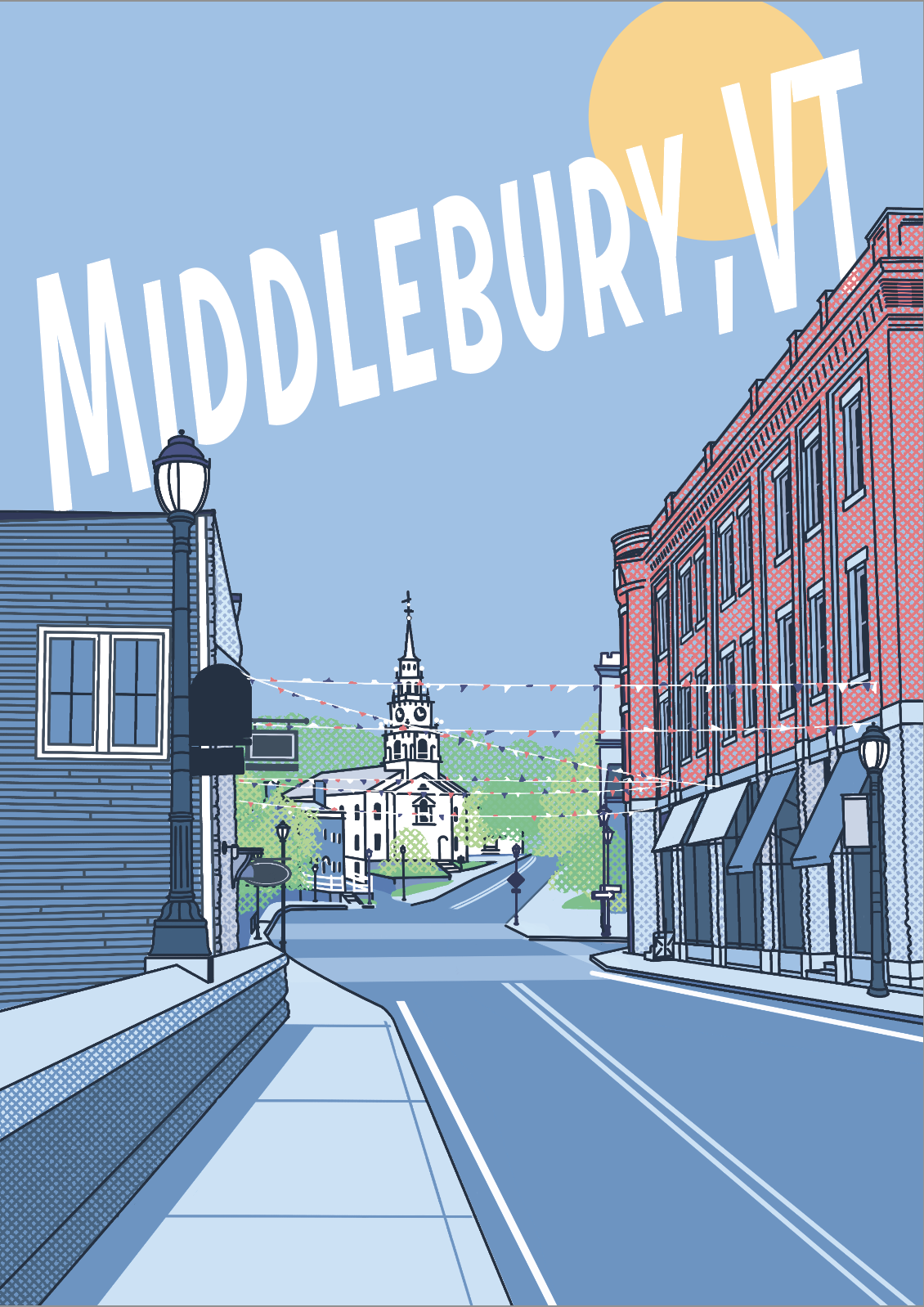 Middlebury Vermont Illustration