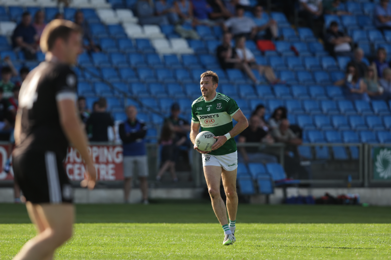 Kieran Lillis holding the ball while playing for Portlaoise during the 2026 season.