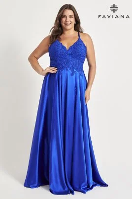 green emerald velvet dress A-Line Beaded V-Neck Tulle Prom Dress with Slit Long Prom Gown PG961 US0 / Brown main image 1