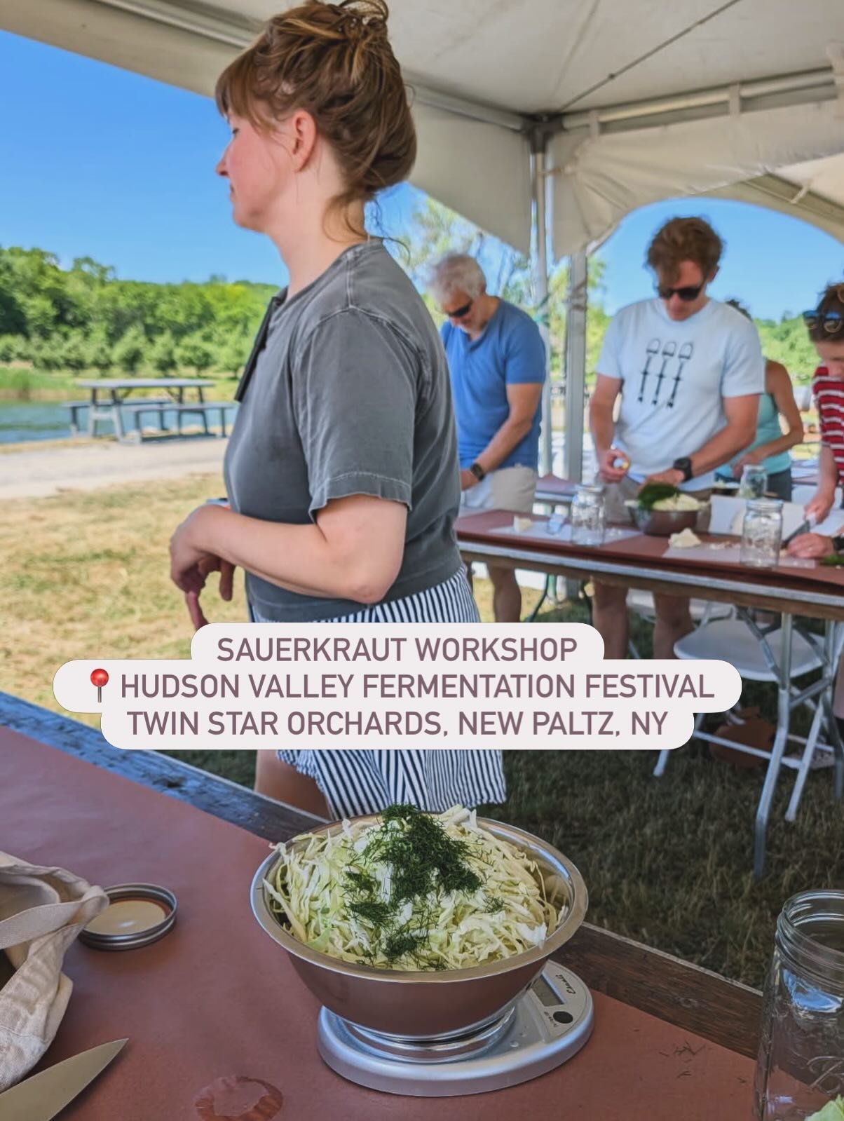 We had a wonderful weekend at @twinstarorchards annual Hudson Valley Fermentation Festival! Thanks to everyone who stopped by our table for a jar of ferments, loaf of sourdough, or something else fermented. Special thanks to those who joined my hand-