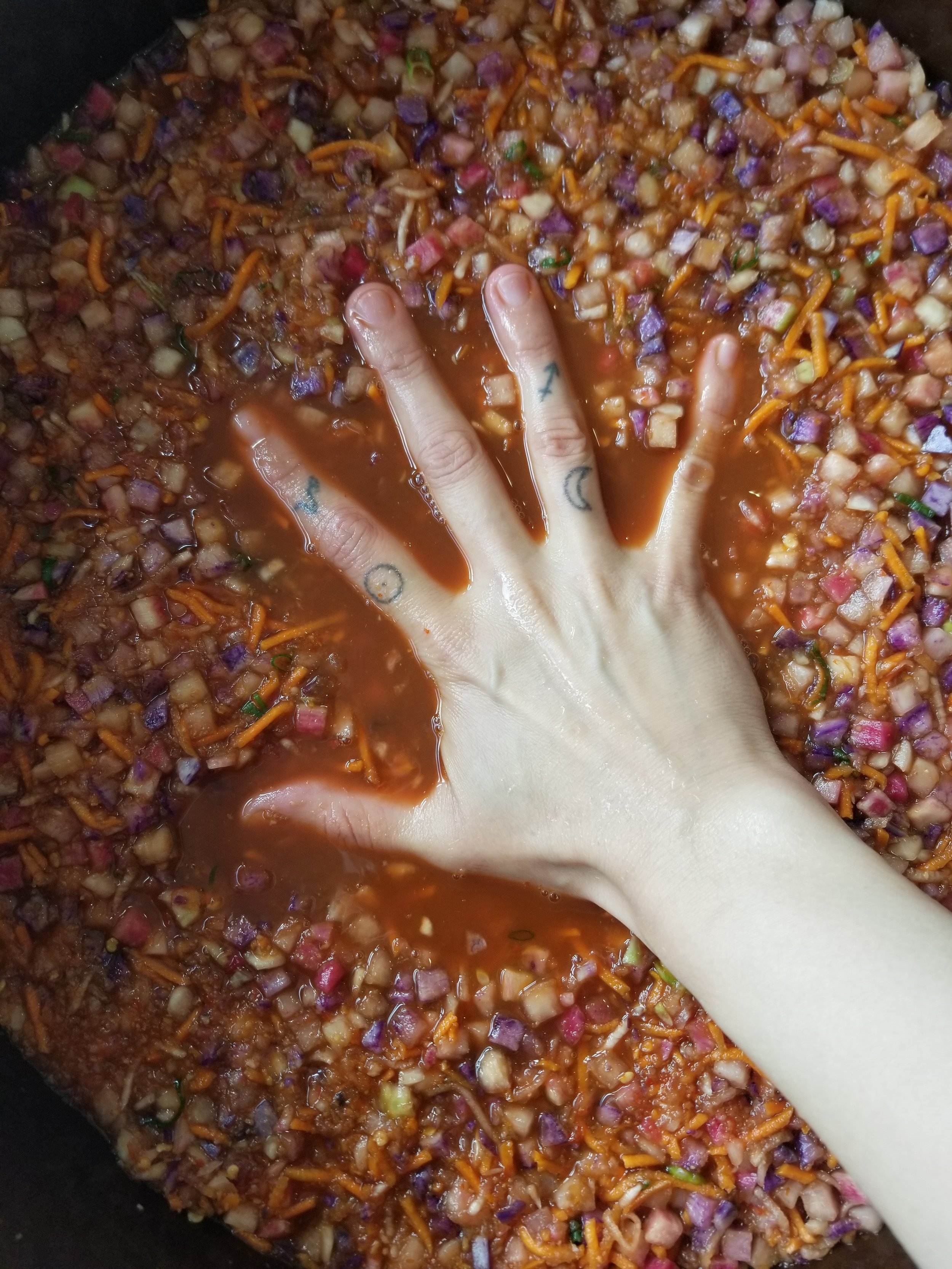 Home cook preparing meals with fermented foods