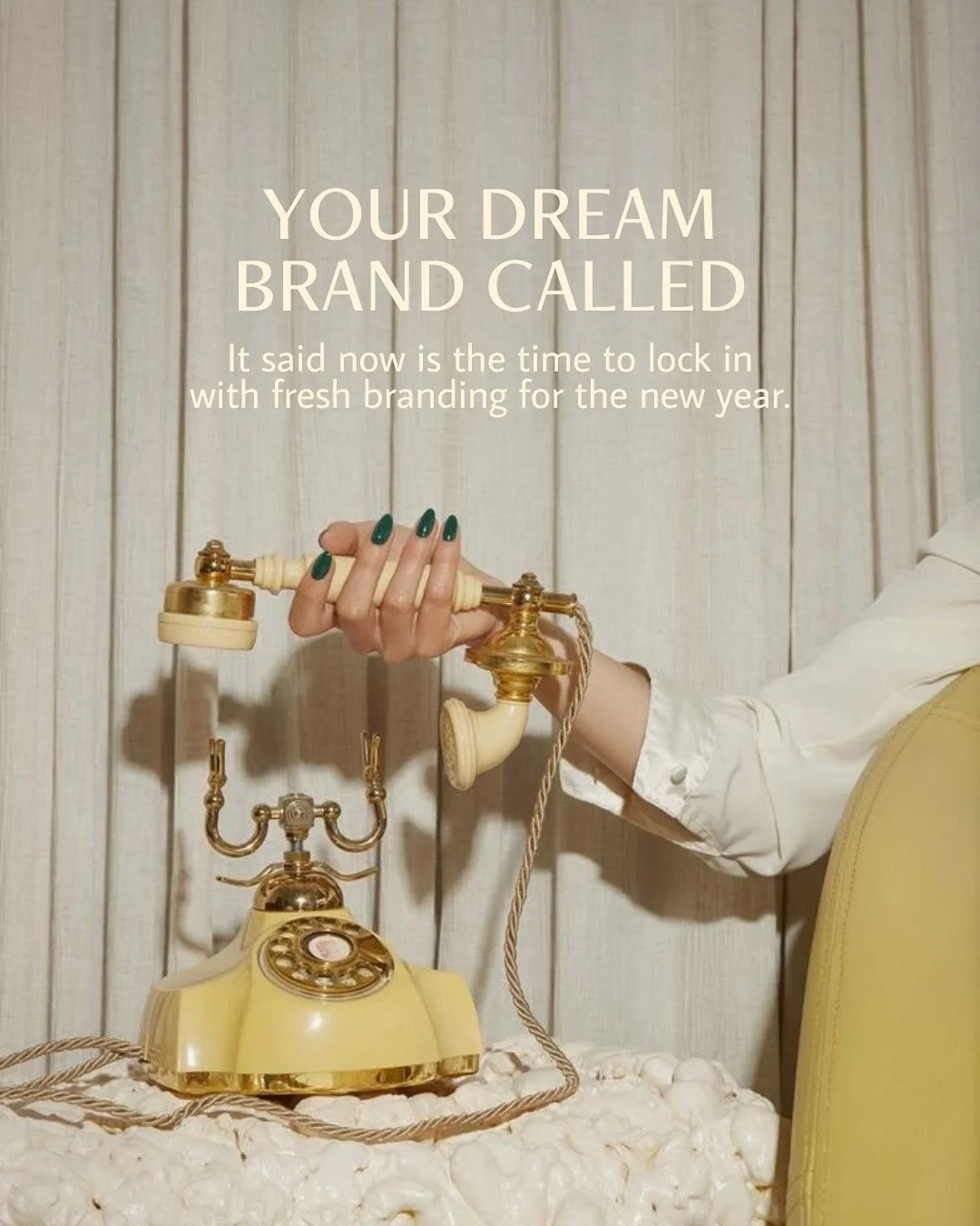 Sorry, can&rsquo;t answer the phone right now. I&rsquo;m too busy building dream brands for dream clients!

Inquire at the link in my bio to get on my calendar for Q1 2026, and let&rsquo;s launch that business (or maybe it&rsquo;s time for a refresh)