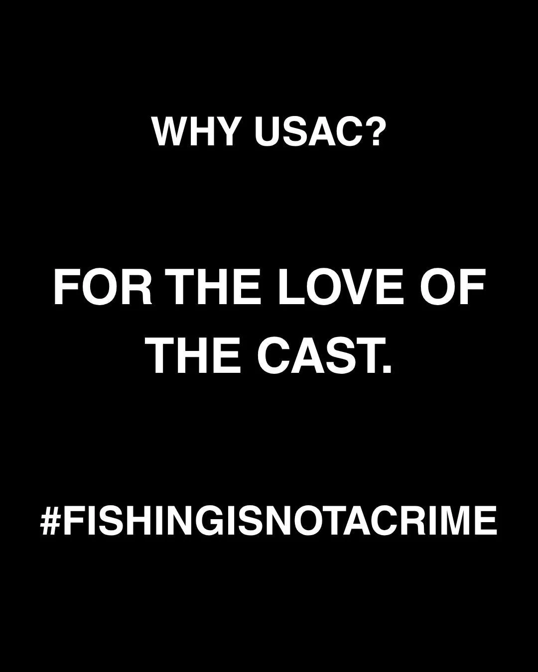 Every fly cast is a connection to public lands, wild places, and long-standing traditions. USAC defends your legal right to cast that line. Support USAC and your local Fly Shop today by buying our NEW LIMITED run of Fishing Is Not A Crime merch and F
