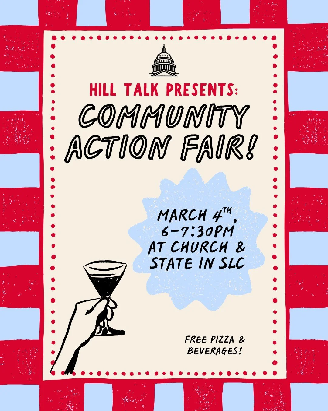 We will be tabling at the @betterutah Hill Talk Community Action Fair this Wednesday, March 4, from 6:00&ndash;7:30 PM at Church &amp; State.

This event brings together more than 20 organizations from across Utah working to strengthen our communitie