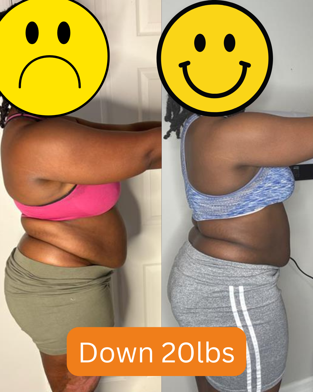 20lbs lost in midsection