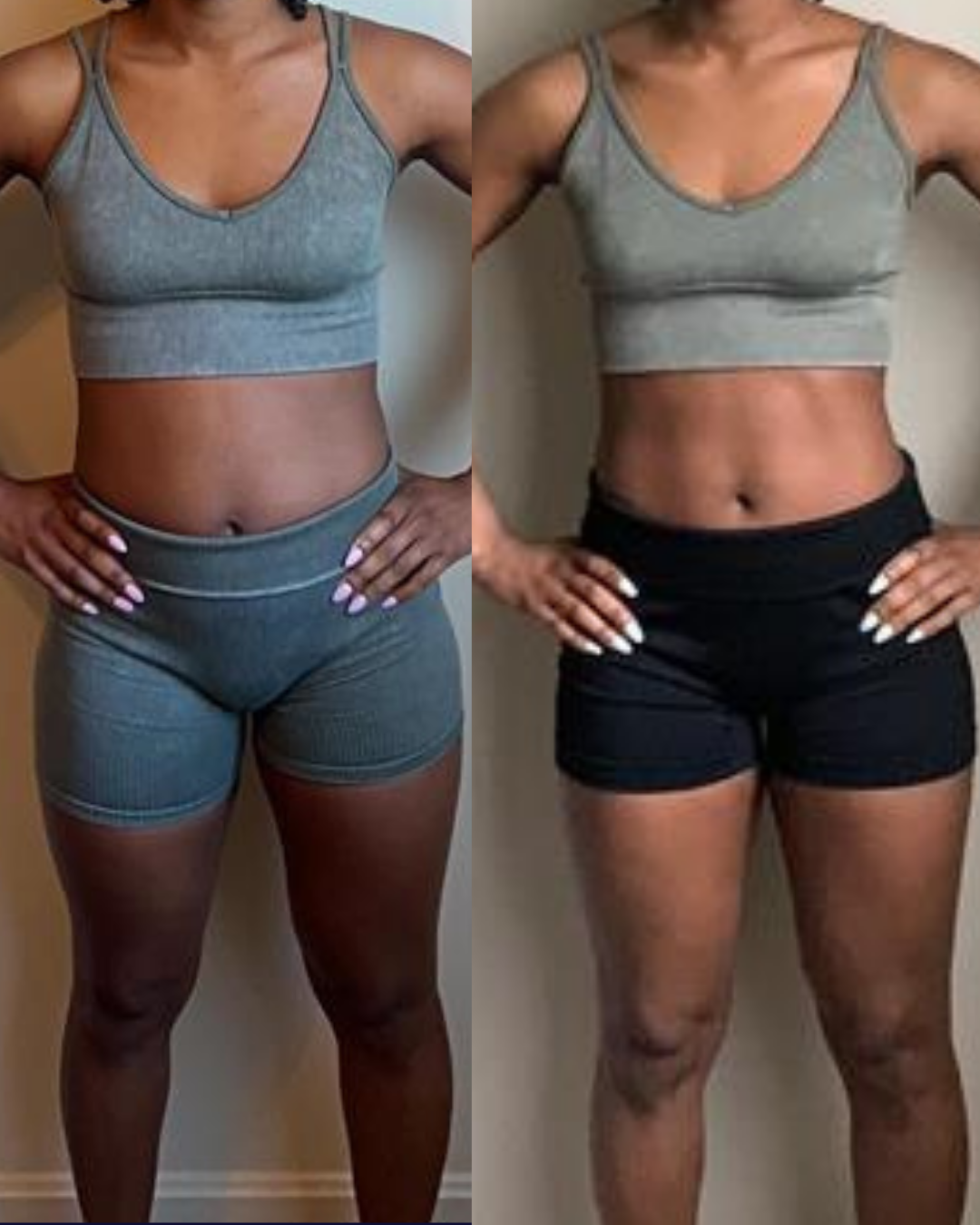 Fat loss Abs showing