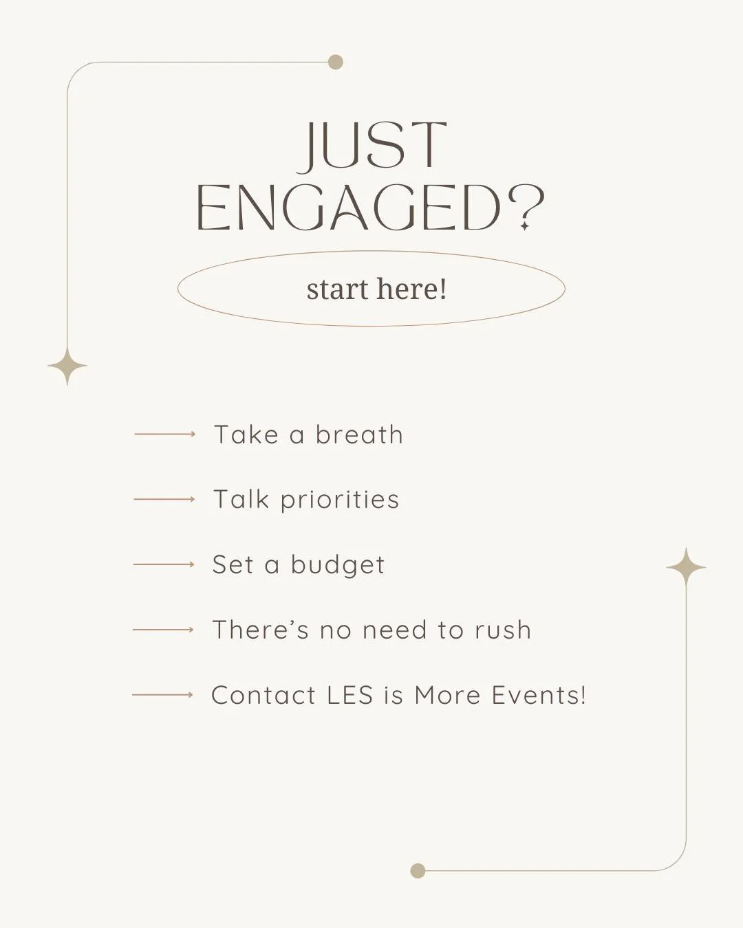 Newly engaged and already overwhelmed? 

Before you book anything, start here.  Planning feels easier when you lay the foundation first. Everything else builds from there. 

Save this for later &mdash; future you will thank you. 🥰 

#JustEngaged #We